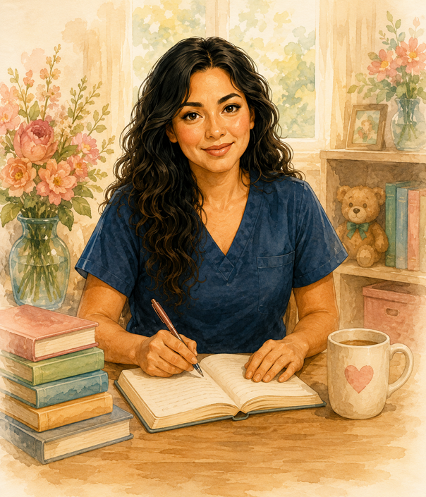 Michelle Marie Pinto writing illustration