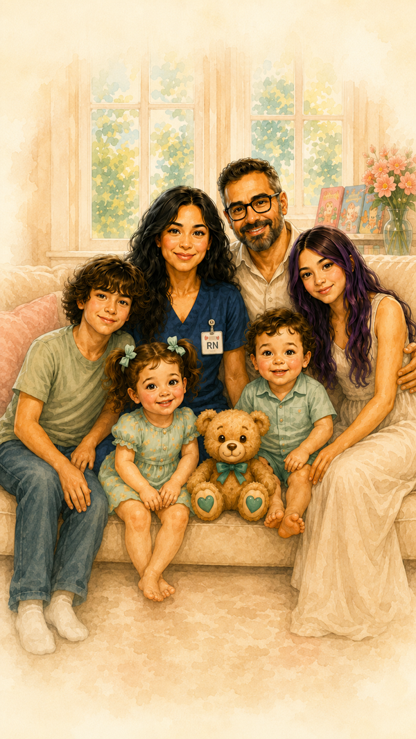 Benny and Penny family illustration
